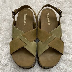 NWT Timberland olive green nubuck sandals